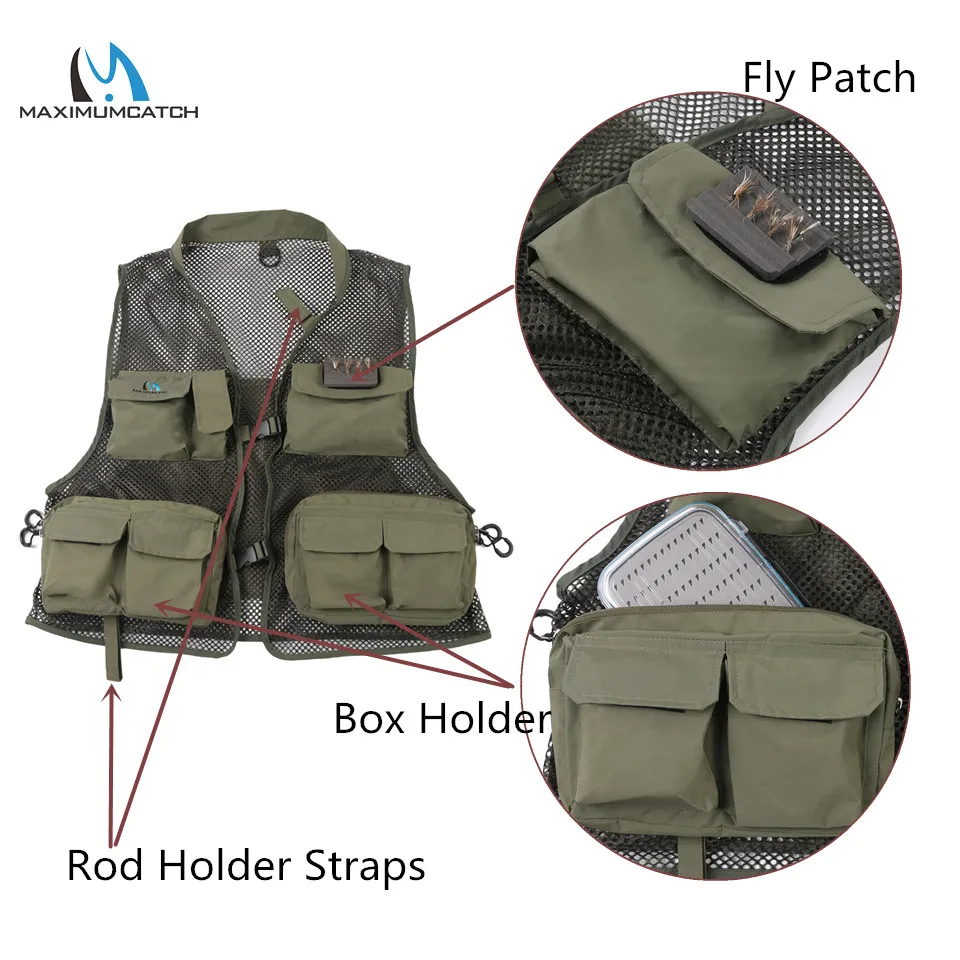 Maximumcatch супер светильник дышащий для ловли нахлыстом с несколькими карманами|light