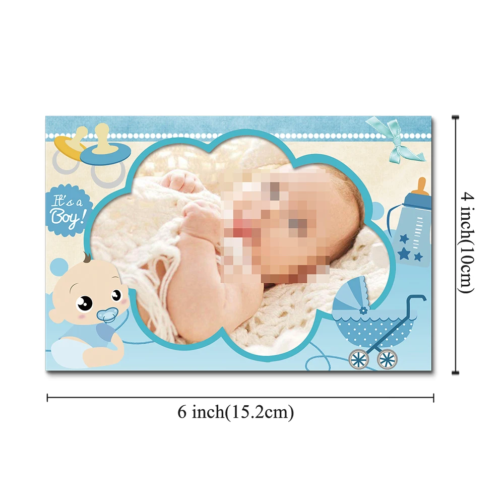 Boy Baby Shower Party Wall Decorations Paper Photo Frame Boys Event Birthday House Moving Supplies 5PCS | Дом и сад