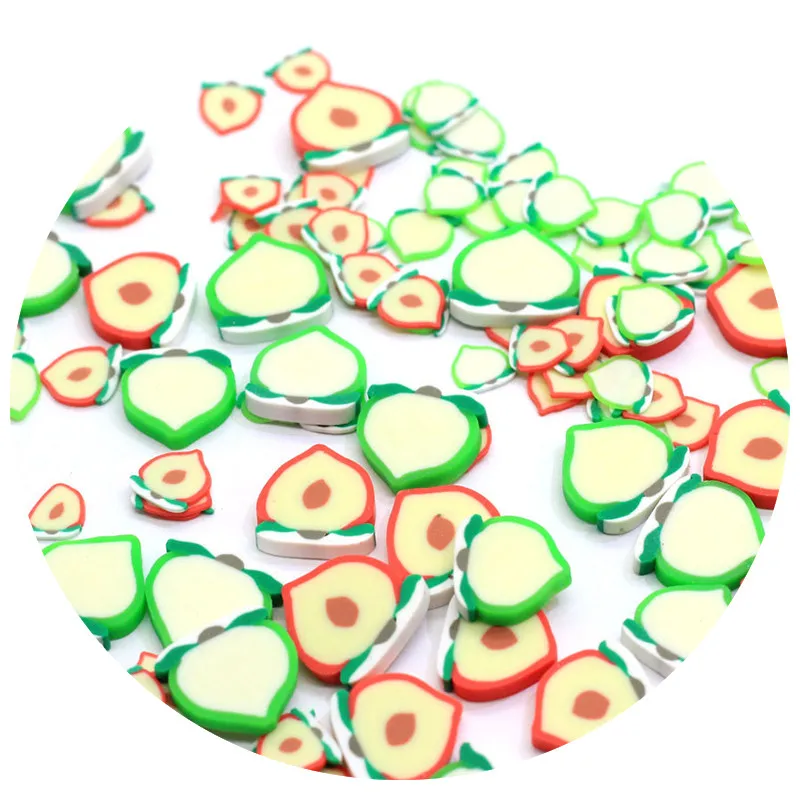 20 г/упак. куски персика поставки слаймов Игрушка полимерная глина игрушки