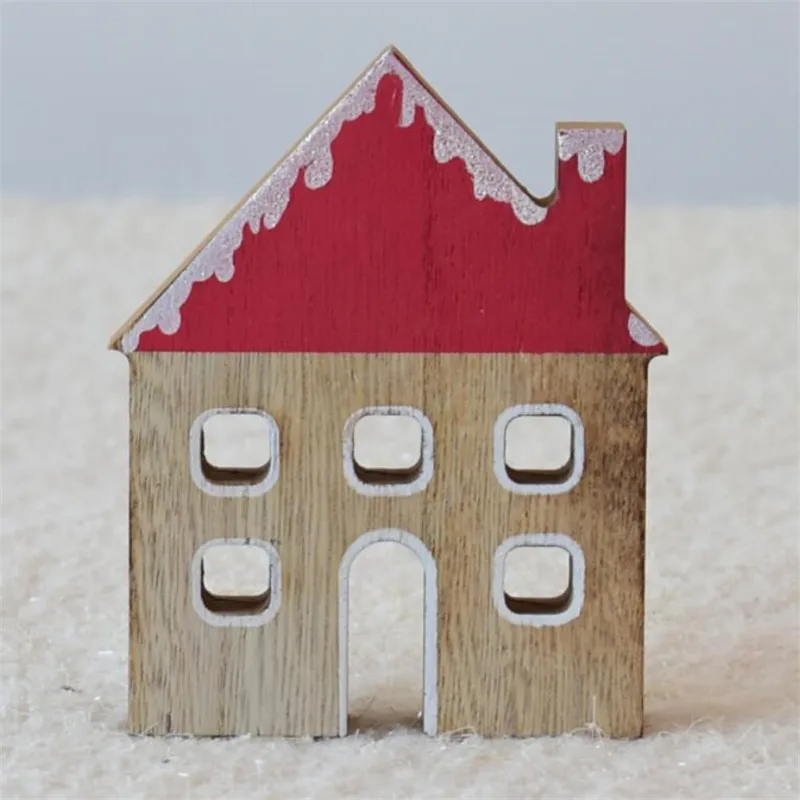 Горячая Распродажа рождественские украшения Маленькая деревянная модель дома