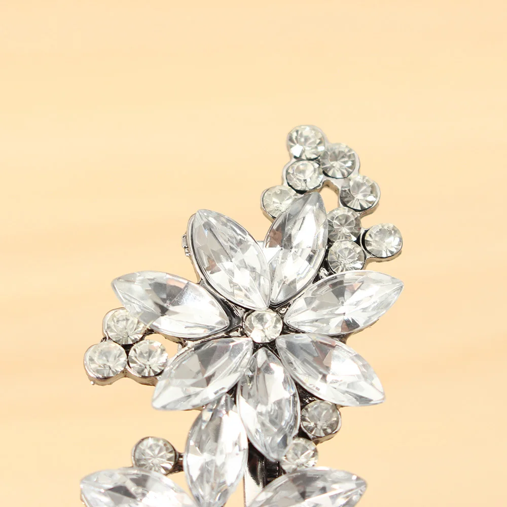 

Fashion Rhinestone Vintage Flower Hair Clips Bride's Bridesmaid's Crystal Hairwear Comb Multifunction