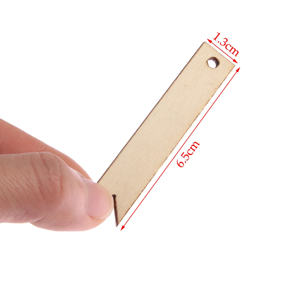 

50pcs/set Unfinished Blank Rectangle Wooden Hanging Tags with Rope for Scrapbooing Party Favor Wedding Gift Tags