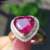 kjjeaxcmy boutique jewelry 925 sterling silver inlaid natural ruby ring female support detection exquisite