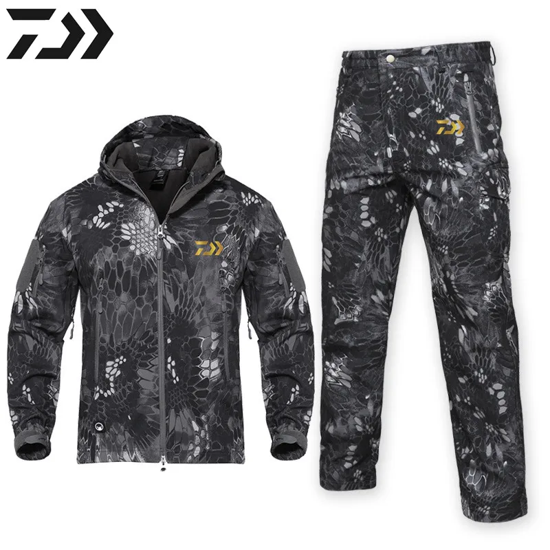 

Костюм для рыбалки, ветрозащитный, прочный, флисовый, водонепроницаемый