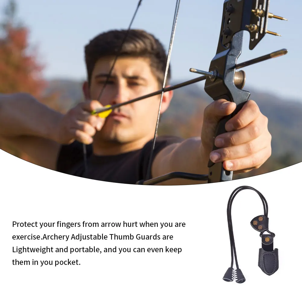

Archery Guard Bowstring Finger Saver Release Archery Bow Recurve Bow Archery Finger Protector Leather Thumb Ring Finger Glove