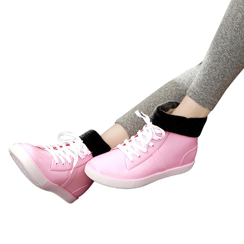 Aleafaliing красочные резиновые сапоги Водонепроницаемый обувь на плоской подошве