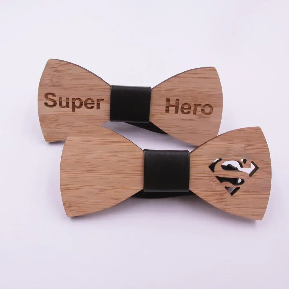 Деревянный модный галстук-бабочка летучая мышь мужские аксессуары Суперстиль