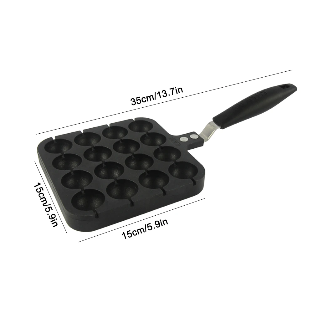

Household 16 Holes Small Meatball Baking Tray Takoyaki Grill Pan Octopus Ball Plate Home Cooking Baking For Kitchen Accessories