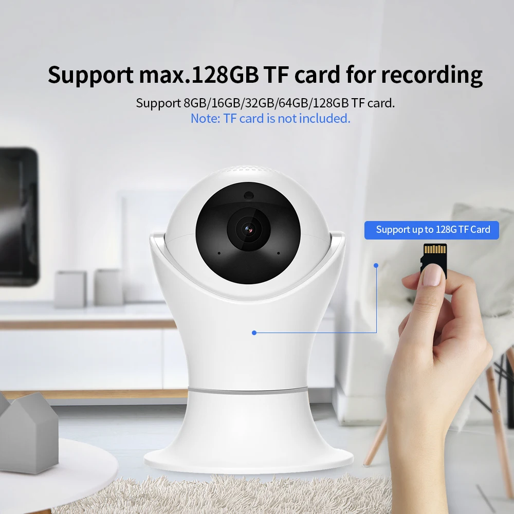 Смарт PTZ IP Камера s 2MP Wi-Fi Крытый Беспроводной безопасности телефон Управление