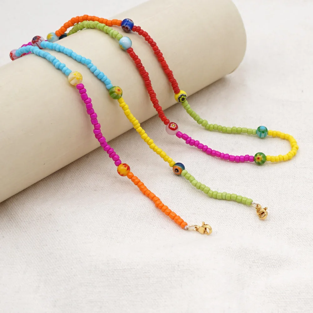 Цепочка с нескользящим держателем для маски ожерелье ручной работы цветными