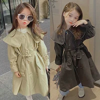 girls babys kids windbreaker coat jacket outwear 2022 classic spring autumn overcoat top formal beach cardigan childrens cloth