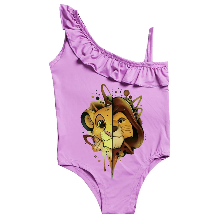 Disney Little Girls Separate Swimsuit Kids Cute Cartoon Swimwear Children Toddler Mickey Mouse Bikinis Unicorn Clothes Baby Bath |