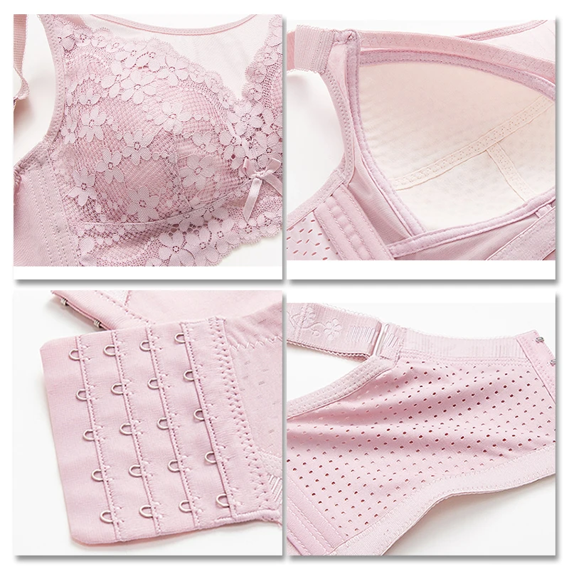 

Womens Full Coverage Lace Wireless Cotton Bra Lingerie Lightly Padded Lace Bra Women Underwear 34 36 38 40 42 B C D DD E Vest