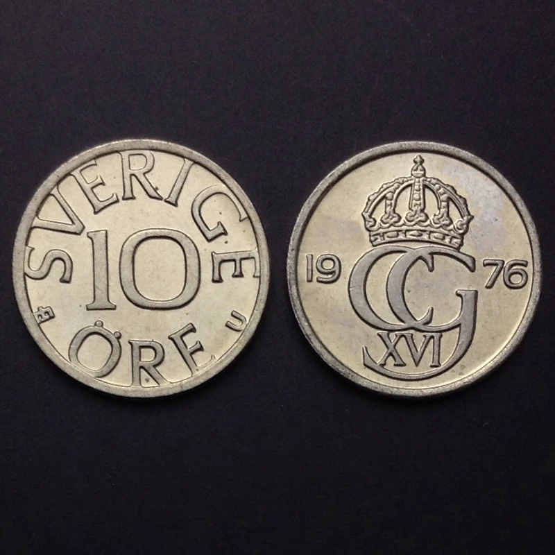 

Sweden 10 Ore 100% Real Genuine Original Coin Comemorative Coin Collection Rare Unc