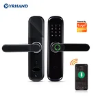Биометрический дверной замок Wi-Fi Tuya, умное приложение для защиты от отпечатков пальцев, электронный дверной замок