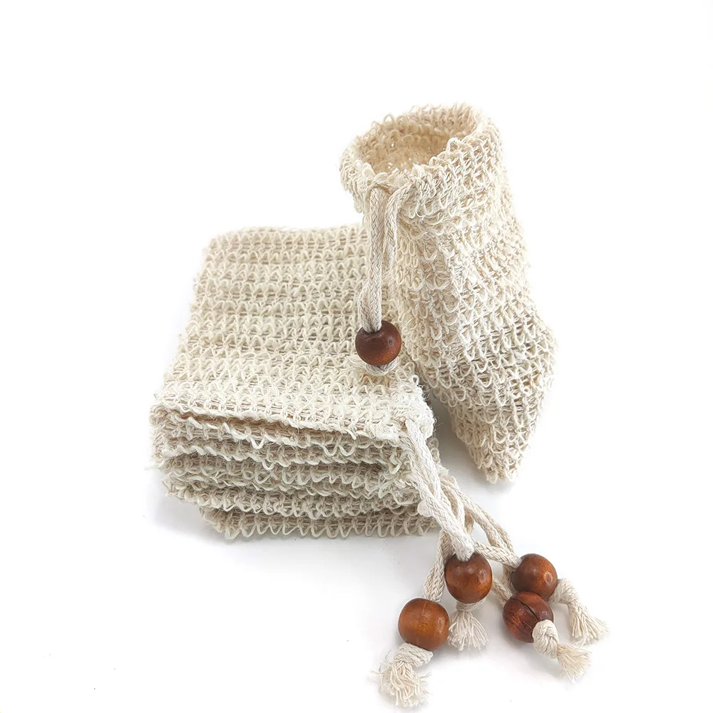 

Soap Bags Handmade Sisal Soap Bags Natural mesh Soap Saver Pouch Holder Bath Soap Holder