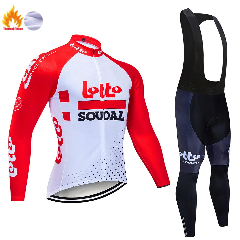 Cycling suit Lotto Jumbo Зимняя Теплая Флисовая велосипедная Джерси для езды на велосипеде Спортивная одежда для mtb велосипеда зимняя велосипедная одежда мужская Профессиональная командная трикотажная одежда - Color: Cycling suit