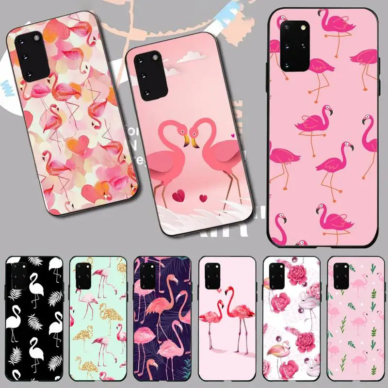 Чехол для Samsung A32 A51 A52 A71 A50 A12 A21S S10 S20 S21 Plus Fe Ultra с изображением фламинго птиц |