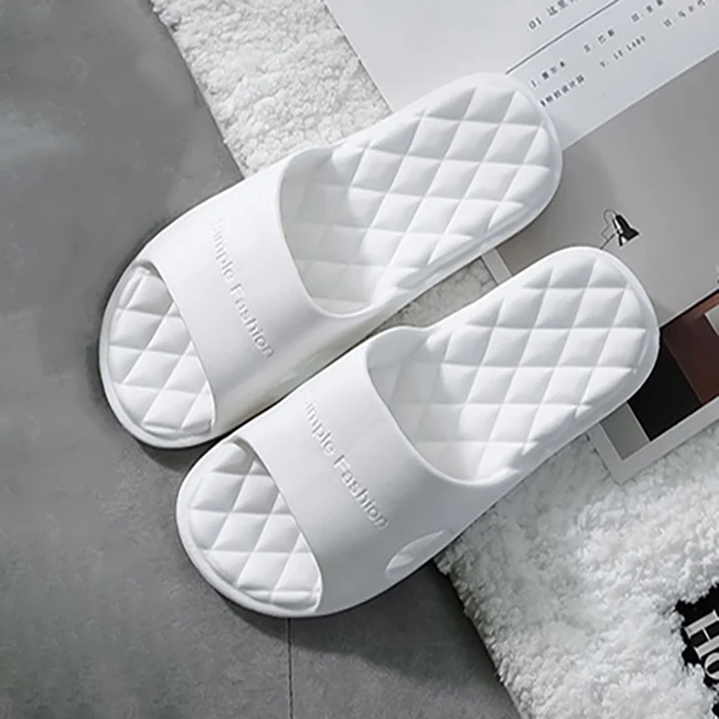

Women Slippers Men's Home Shoes Summer New Indoor Soft Bottom Mute Couple's Sandals Simple Mens House Slippers