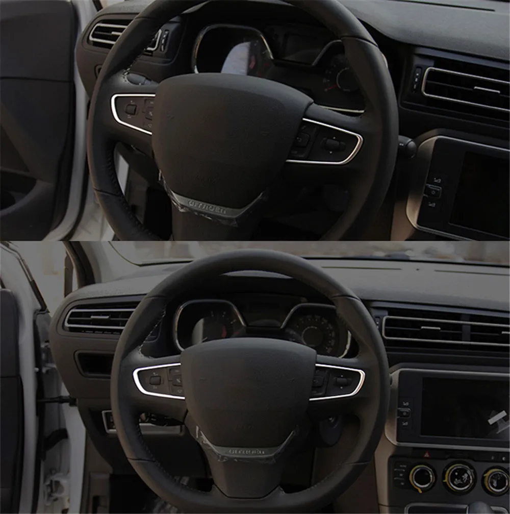 Накладка на руль для Peugeot 508 2011 2016 хромированная центральная консоль украшение