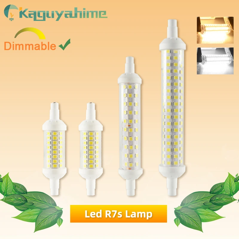 

Kaguyahime светодиодный R7S J78 J118 J135 AC 220 V Светодиодная лампа с регулировкой лампа «Кукуруза» 78 мм 118 мм 189 мм заменить галогенные прожекторный свет...