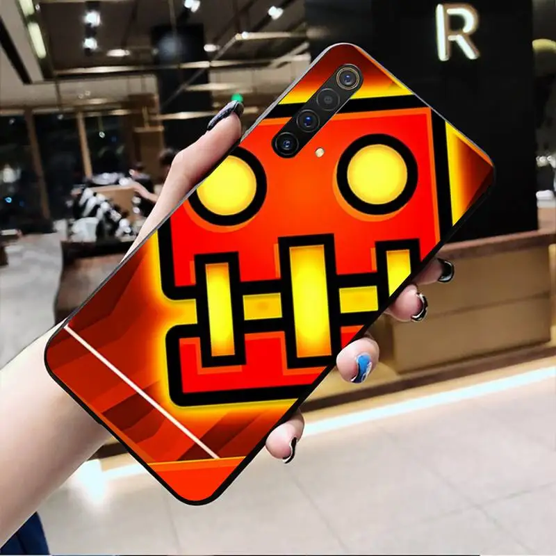 hotcashop hot game geometry dash phone case for oppo realme 6 pro realme c3 5 pro c2 reno2 z a11x xt free global shipping