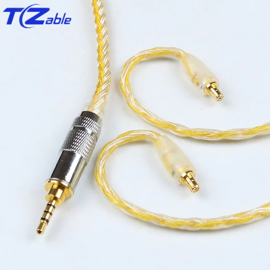 

Аудиокабель для A2DC Pin 3,5 мм «сделай сам», наушники с разъемом 3,5 мм, Штекерный аудиокабель, 16 нитей, однокристальный, медный, посеребренный