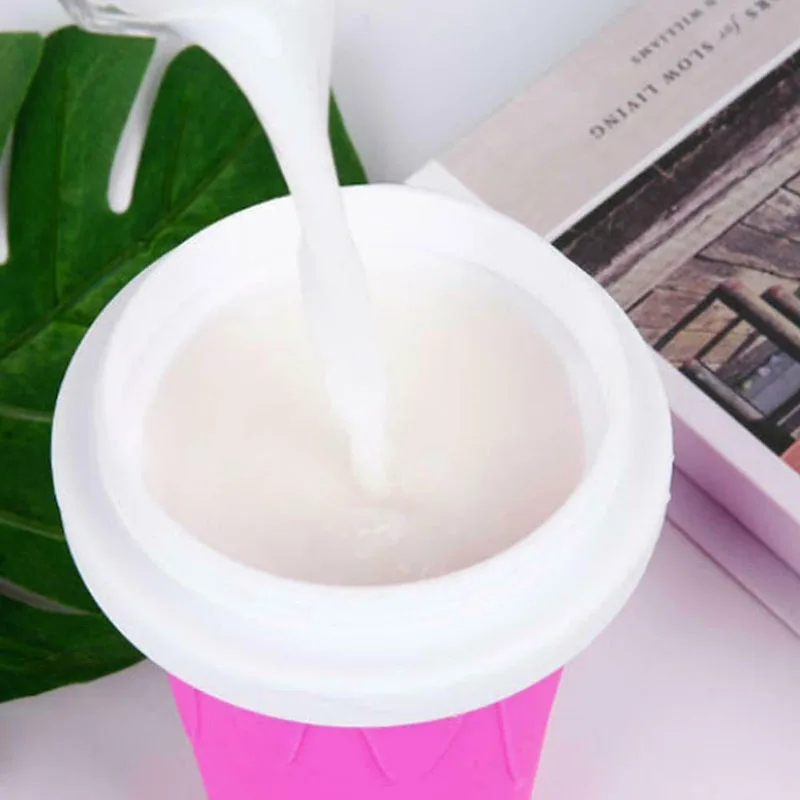 

Newly Durable Slushy Ice Cream Maker Squeeze Peasy Slush Quick Cooling Cup Milkshake Bottles-40
