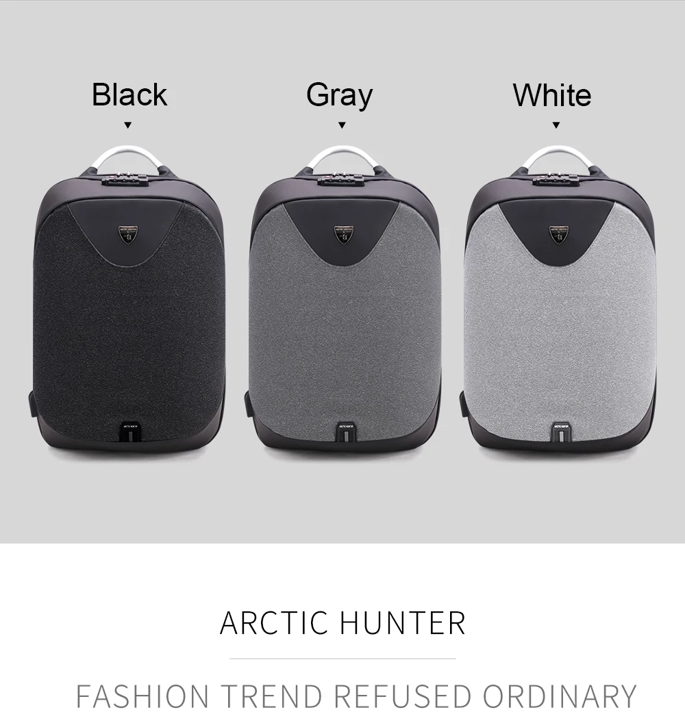 Рюкзак для ноутбука ARCTIC HUNTER School 15,6, мужской водонепроницаемый рюкзак Mochila, Повседневный, для путешествий, бизнеса, USB, рюкзак, мужская сумка, Противоугонный подарок