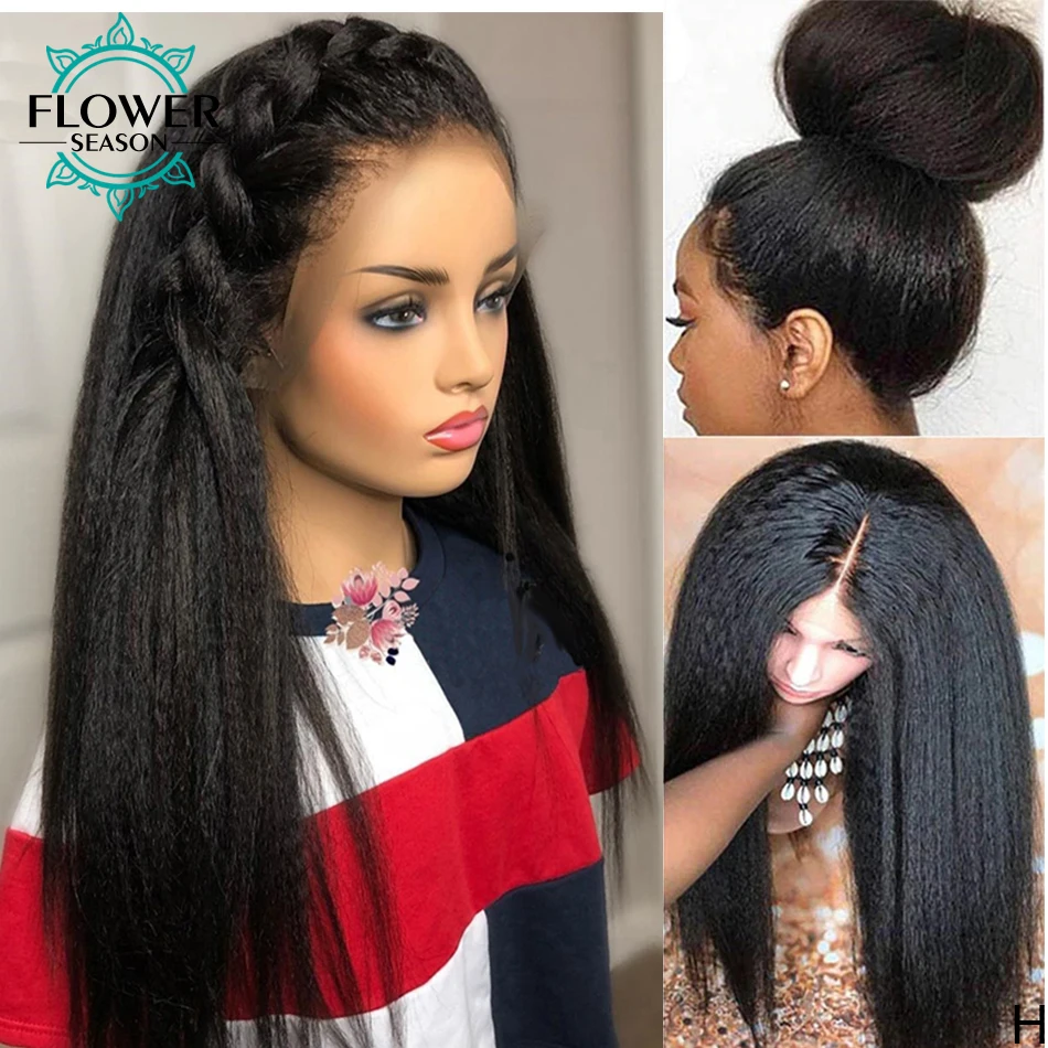 Кудрявые прямые HD парики шнурка 180 плотность поддельные волосы головы фронта