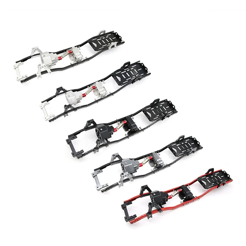 

Колесная база 313 мм, префиксируемая коробка передач, металлическая рама шасси для Axial SCX10 и SCX10 II 90046 90047 1/10, детали для радиоуправляемых гусени...