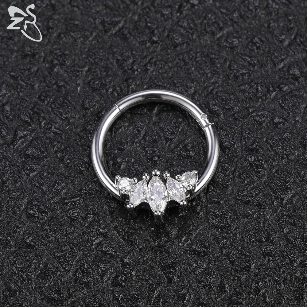 Кольцо для пирсинга носа ZS ювелирное украшение кольцо из нержавеющей стали