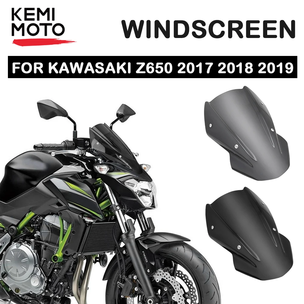 KEMiMOTO для Kawasaki Z650 ветровой экран лобовое стекло ветровой экран ветровой дефлектор Z 650 аксессуары для мотоциклов