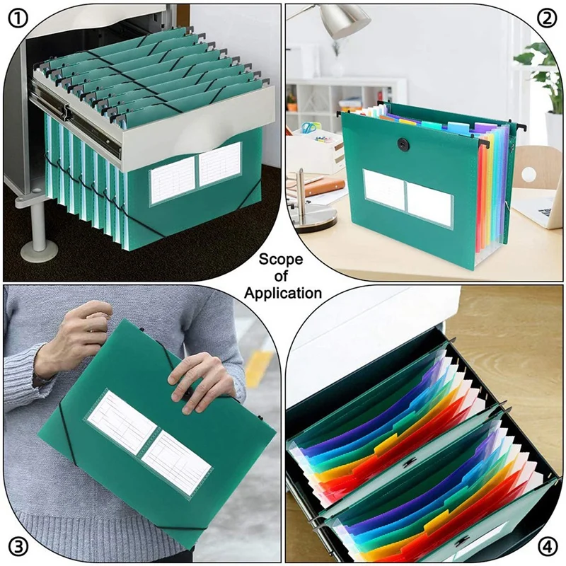 

Expanding File Folder Accordian File Organizer, Accordion Plastic File Box Rainbow Document Organizer (5Pack)