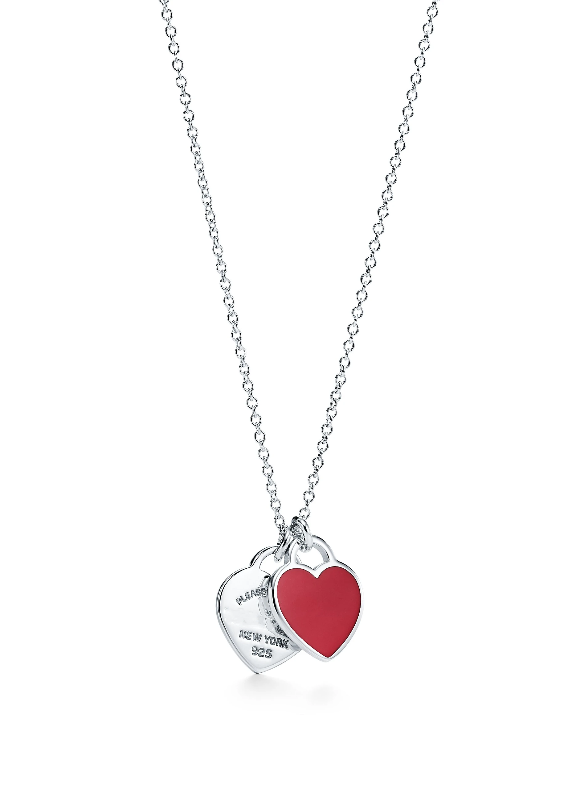 

Elegant couple double hanging heart necklace sell like hot cakes