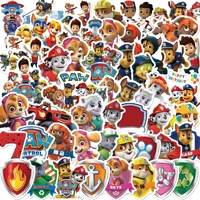 100pcs kids anime paw patrol dog toy stickers cartoon animal bubble suitcase guitar decorative stickers kids toys gifts