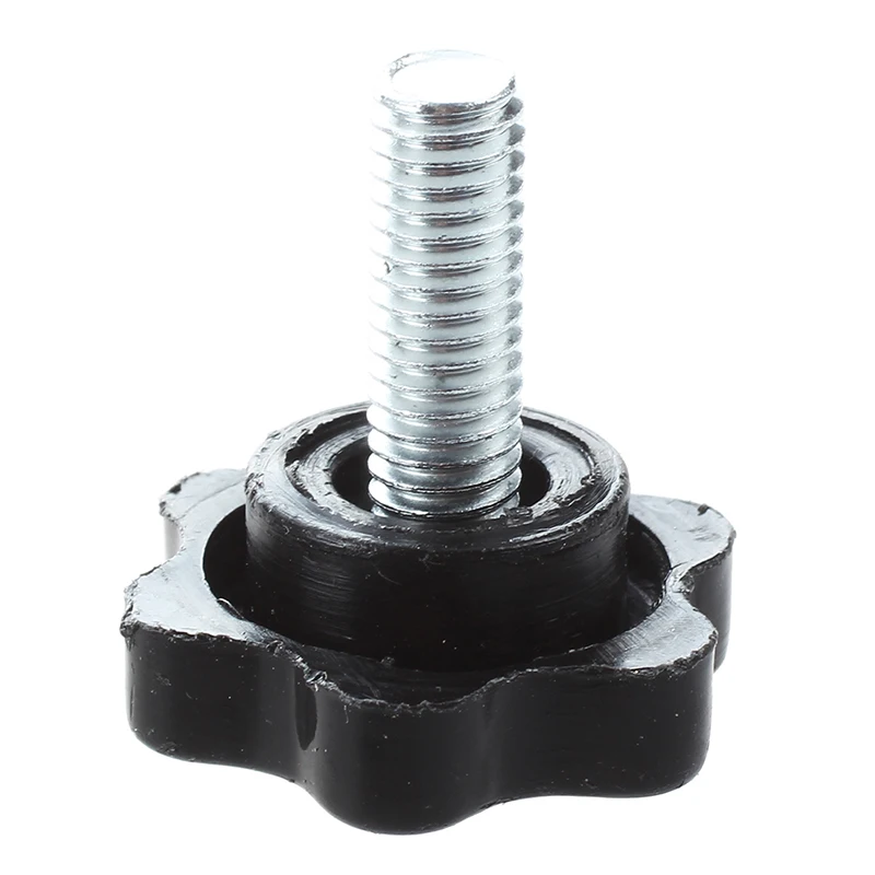 

5 Pcs M6 x 15mm Male Thread 25mm Hex Shaped Head Clamping Knob Black Promotion