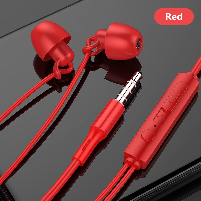 

3.5mm Wired Earphones Headphone Built-in Microphone Headset In Ear Noise Reduction Earphone For Samsung Xiaomi Huawei