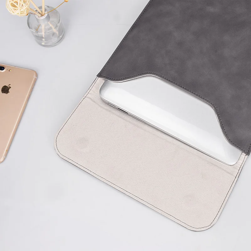 Чехол из мягкой искусственной кожи для ноутбука Macbook Air Pro 13 14 15 дюймов сумка 3
