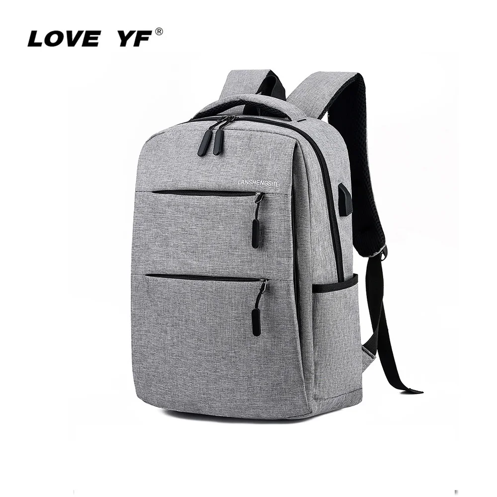 Новый мужской рюкзак с usb зарядкой 14 дюймов для ноутбука Студенческая сумка
