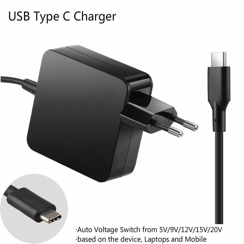 

EU/US 65W 45W 20V 2.25A USB Type C AC Laptop Power Adapter Charger For Asus ZenBook 3 UX390 UX390U UX390UA UX370 UX370U UX370UA