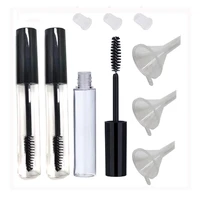 3ml 10ml 3pcs empty mascara tube eyelash cream vial liquid bottle cosmetic container with leakproof black cap contains funnel