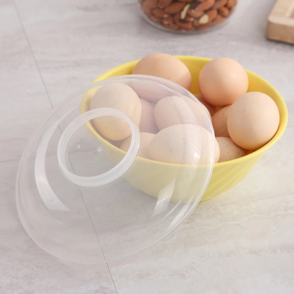 

6Pcs Microwave Splatter Covers Food Dish Covers Keep Food Fresh Covers (White)