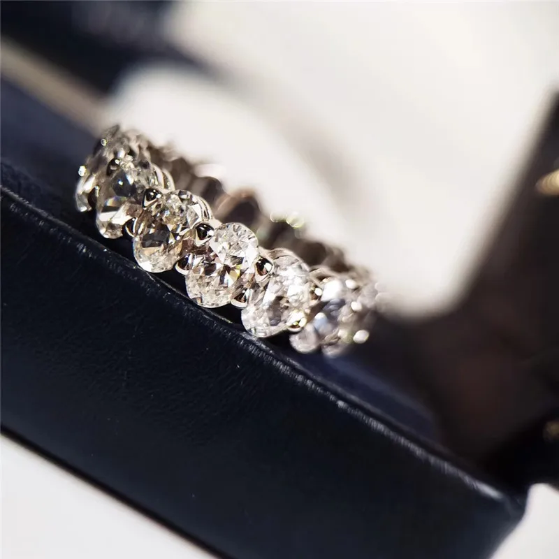 Кольца СС для женщин S925 Серебряный Роскошный овал куб цирконий кольцо