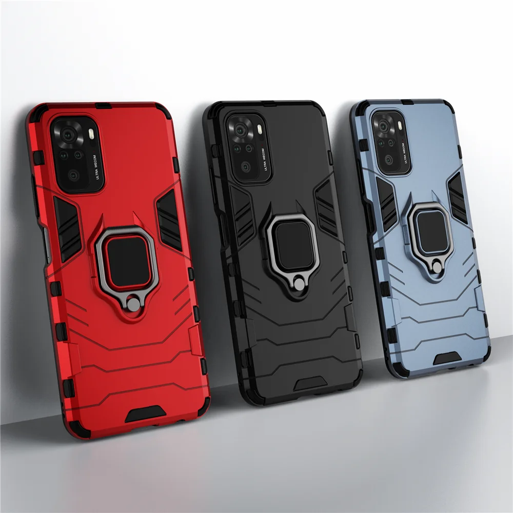 

Armor Phone Case For Xiaomi Redmi Note 10 4G Case Redmi Note 10S Shockproof Kickstand Cover For Redmi Note10 10 S 6.43" Coque