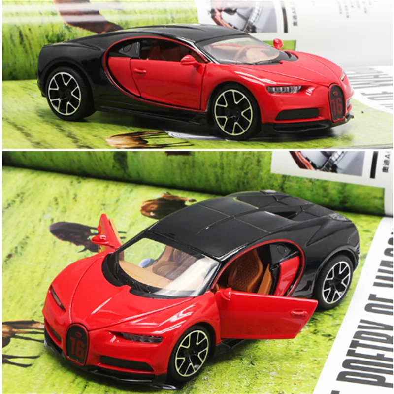 Коллекция 1:32 металлический сплав откатная модель Sportscar Bugatti Veyron 14 см литая модель игрушечного автомобиля дисплей для детей и взрослых