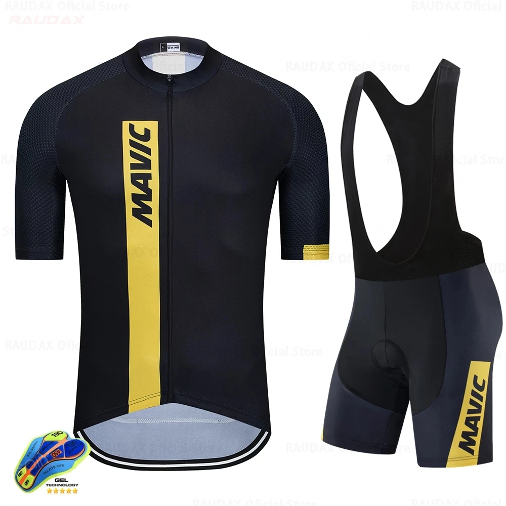 

Men's Cycling Clothing Mavic 2021 Short Sleeve Ropa Ciclismo Summer Cycling Set Triathlon Shorts Suit Bike Uniform Cycling Kit