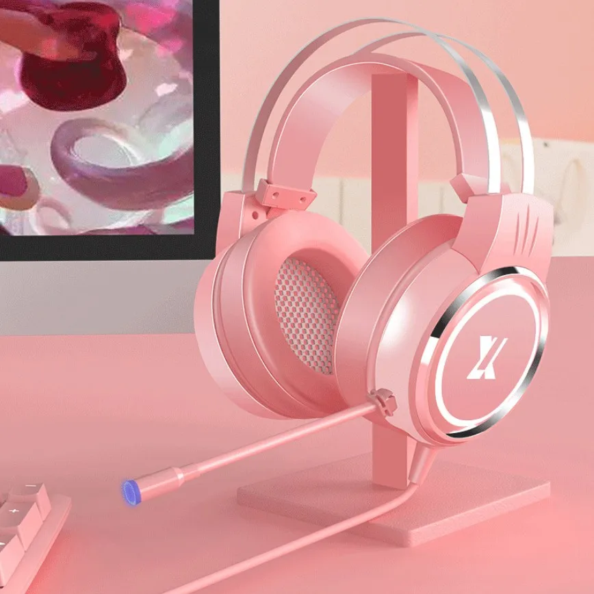2 в 1 Набор наушников мышь Проводная игровая USB 3200DPI 7 кнопок RGB с подсветкой