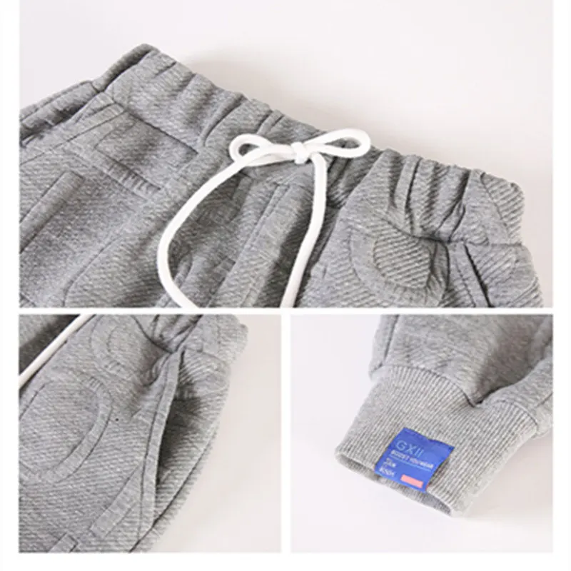 2021 Autumn Winter Casual Letter Pattern Pants Children Solid Color Sport Loose Long Pants For Kids Teen Boy 5 6 8 9 10 12 14Yrs