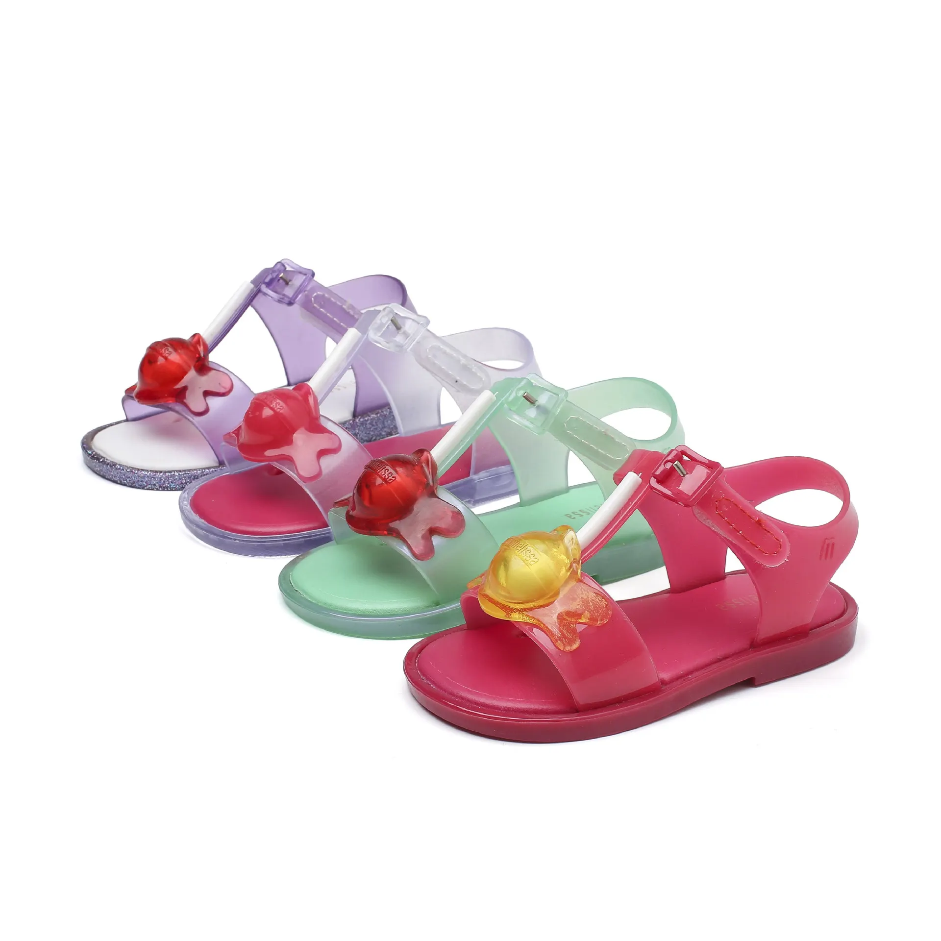 

New Mini Melissa's lollipop sandals Kids Girl Cute jelly shoes non-slip summer sandals Children's Candy shoes toddlers SH19018